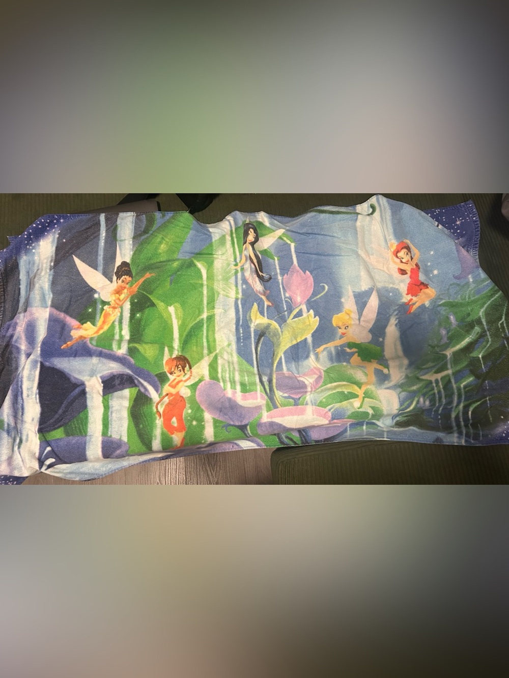 2 pcs- VTG Disney Store Fairies Beach Towel Tinker Bell Pixie Hollow Princesses